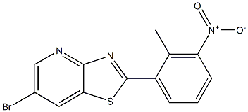 6-bromo-2-(2-methyl-3-nitrophenyl)thiazolo[4,5-b]pyridine Struktur