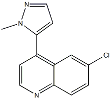 6-chloro-4-(1-methyl-1H-pyrazol-5-yl)quinoline Struktur