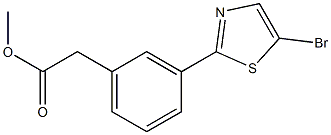 methyl 2-(3-(5-bromothiazol-2-yl)phenyl)acetate Struktur