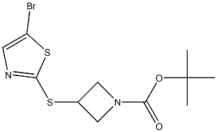 tert-butyl 3-(5-bromothiazol-2-ylthio)azetidine-1-carboxylate Structure