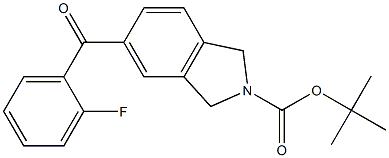 tert-butyl 5-(2-fluorobenzoyl)isoindoline-2-carboxylate Struktur