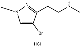 [2-(4-bromo-1-methyl-1H-pyrazol-3-yl)ethyl](methyl)amine dihydrochloride Struktur