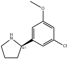 (R)-2-(3-chloro-5-methoxyphenyl)pyrrolidine Struktur