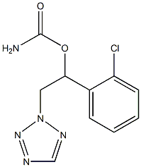 1-(2-chlorophenyl)-2-(2H-tetrazol-2-yl)ethyl carbamate Struktur