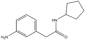 2-(3-aminophenyl)-N-cyclopentylacetamide Struktur