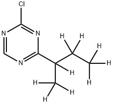 2-Chloro-4-(sec-butyl-d9)-1,3,5-triazine Struktur