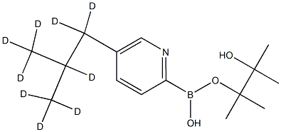 5-(iso-Butyl-d9)-pyridine-2-boronic acid pinacol ester Struktur