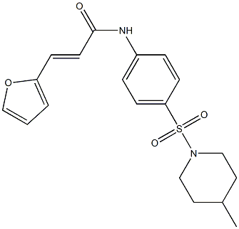 3-(2-furyl)-N-{4-[(4-methyl-1-piperidinyl)sulfonyl]phenyl}acrylamide Struktur