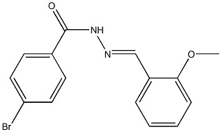 4-bromo-N'-(2-methoxybenzylidene)benzohydrazide Struktur