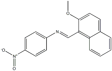 N-[(2-methoxy-1-naphthyl)methylene]-4-nitroaniline Struktur