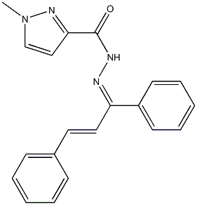 N'-(1,3-diphenyl-2-propen-1-ylidene)-1-methyl-1H-pyrazole-3-carbohydrazide Struktur