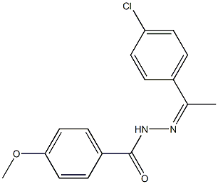 N'-[1-(4-chlorophenyl)ethylidene]-4-methoxybenzohydrazide Struktur