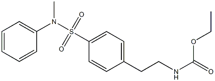 ethyl 4-(N-methyl-N-phenylsulfamoyl)phenethylcarbamate Struktur