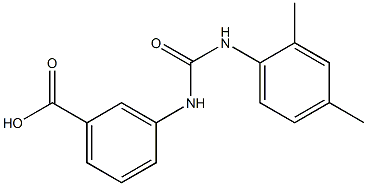 3-(3-(2,4-dimethylphenyl)ureido)benzoic acid Struktur