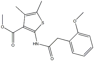 methyl 2-(2-(2-methoxyphenyl)acetamido)-4,5-dimethylthiophene-3-carboxylate Struktur