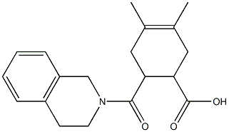 3,4-dimethyl-6-(1,2,3,4-tetrahydroisoquinoline-2-carbonyl)cyclohex-3-enecarboxylic acid Struktur