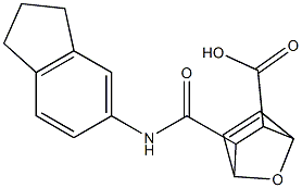 3-((2,3-dihydro-1H-inden-5-yl)carbamoyl)-7-oxabicyclo[2.2.1]hept-5-ene-2-carboxylic acid Struktur