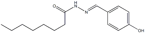 (E)-N'-(4-hydroxybenzylidene)octanehydrazide Struktur