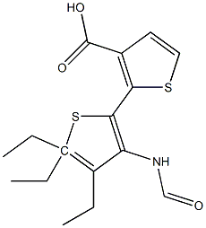 ethyl 5-ethyl-2-(5-ethylthiophene-3-carboxamido)thiophene-3-carboxylate Struktur