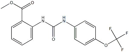 methyl 2-(3-(4-(trifluoromethoxy)phenyl)ureido)benzoate Struktur