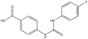 4-(3-(4-fluorophenyl)ureido)benzoic acid Struktur