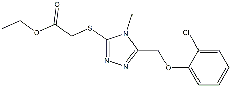 ethyl 2-((5-((2-chlorophenoxy)methyl)-4-methyl-4H-1,2,4-triazol-3-yl)thio)acetate Struktur