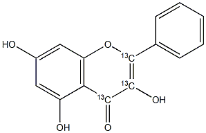 Galangin-[13C3] Struktur