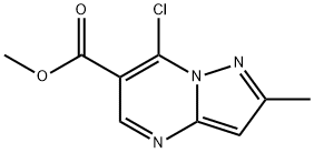 Methyl 7-chloro-2-methylpyrazolo[1,5-a]pyrimidine-6-carboxylate Struktur