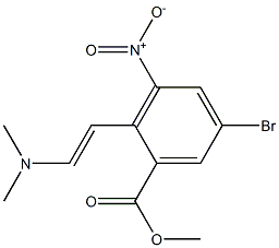 (E)-methyl 5-bromo-2-(2-(dimethylamino)vinyl)-3-nitrobenzoate Struktur