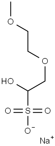 sodium 1-hydroxy-2-(2-methoxyethoxy)ethanesulfonate Struktur