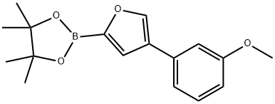 4-(3-Methoxyphenyl)furan-2-boronic acid pinacol ester Struktur