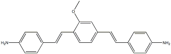 1,4-bis(4-aminophenylethenyl)-2-methoxybenzene Struktur