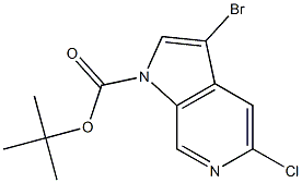 3-Bromo-5-chloro-pyrrolo[2,3-c]pyridine-1-carboxylic acid tert-butyl ester Structure