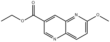 6-Methoxy-[1,5]naphthyridine-3-carboxylic acid ethyl ester Struktur