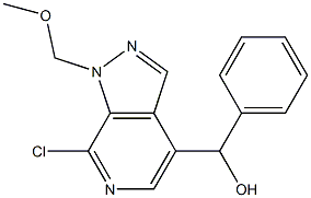 (7-chloro-1-(methoxymethyl)-1H-pyrazolo[3,4-c]pyridin-4-yl)(phenyl)methanol Structure