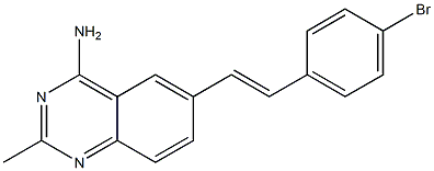 (E)-6-(4-bromostyryl)-2-methylquinazolin-4-amine Struktur