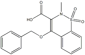 1,1-dioxy-4-(benzyloxy)-2-methyl-2H-benzo[e][1,2]thiazine-3-carboxylic acid Struktur