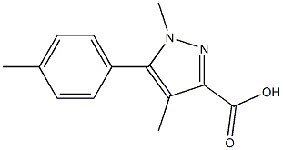 1,4-dimethyl-5-p-tolyl-1H-pyrazole-3-carboxylic acid Struktur