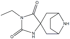 1'-ethyl-8-azaspiro[bicyclo[3.2.1]octane-3,4'-imidazolidine]-2',5'-dione Struktur