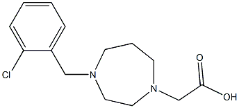 2-(4-(2-chlorobenzyl)-1,4-diazepan-1-yl)acetic acid Struktur