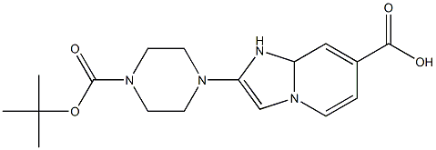 2-(4-(tert-butoxycarbonyl)piperazin-1-yl)-1,8a-dihydroimidazo[1,2-a]pyridine-7-carboxylic acid Struktur