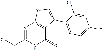 2-(chloromethyl)-5-(2,4-dichlorophenyl)thieno[2,3-d]pyrimidin-4(3H)-one Struktur