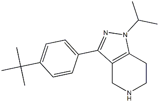 3-(4-tert-butylphenyl)-1-isopropyl-4,5,6,7-tetrahydro-1H-pyrazolo[4,3-c]pyridine Struktur