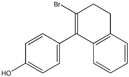 4-(2-bromo-3,4-dihydronaphthalen-1-yl)phenol Struktur