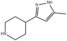 4-(5-methyl-1H-pyrazol-3-yl)piperidine Struktur