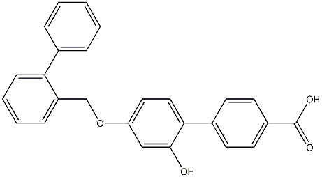 4'-(biphenyl-2-ylmethoxy)-2'-hydroxybiphenyl-4-carboxylic acid Struktur