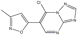 5-(7-chloro-[1,2,4]triazolo[1,5-a]pyrimidin-6-yl)-3-methylisoxazole Struktur