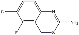 6-chloro-5-fluoro-4H-benzo[d][1,3]thiazin-2-amine Struktur