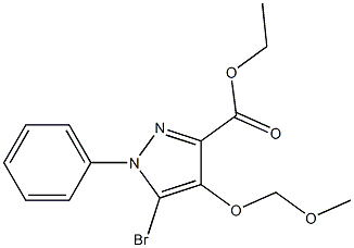 ethyl 5-bromo-4-(methoxymethoxy)-1-phenyl-1H-pyrazole-3-carboxylate Struktur