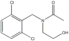 N-(2,6-dichlorobenzyl)-N-(2-hydroxyethyl)acetamide Struktur